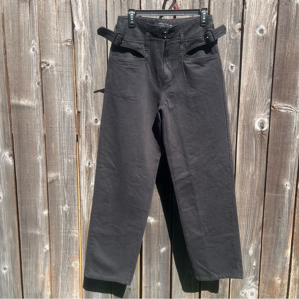 Banana Republic ultra high rise taper black pants size 4